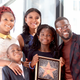 Torrei Hart, Eniko Parrish Hart and Kevin Hart with the Hart children (Matt Winkelmeyer/Getty Images)